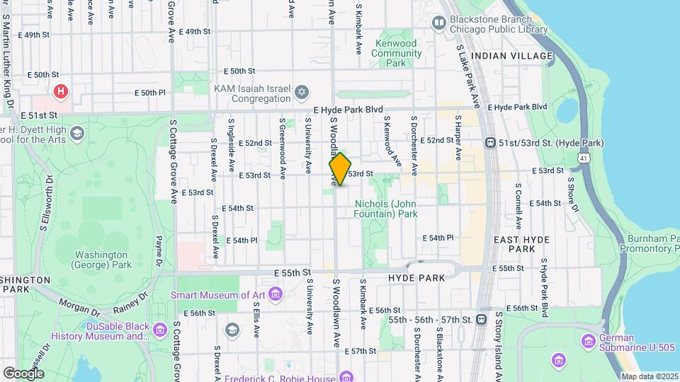 5323-5325 S Woodlawn Ave Map and Location Details