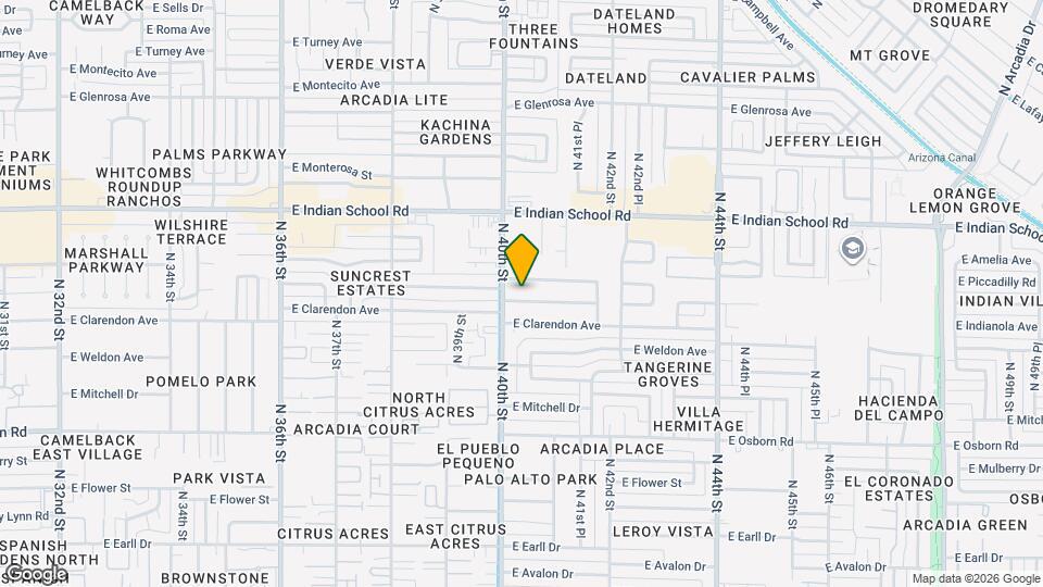 4016 E Indianola Ave Map and Location Details