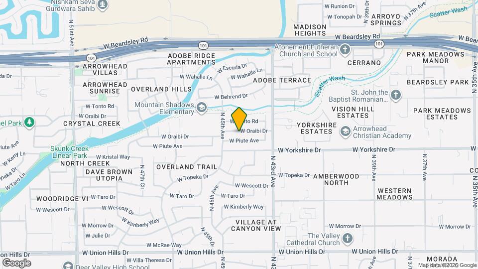 4441 W Oraibi Dr Map and Location Details