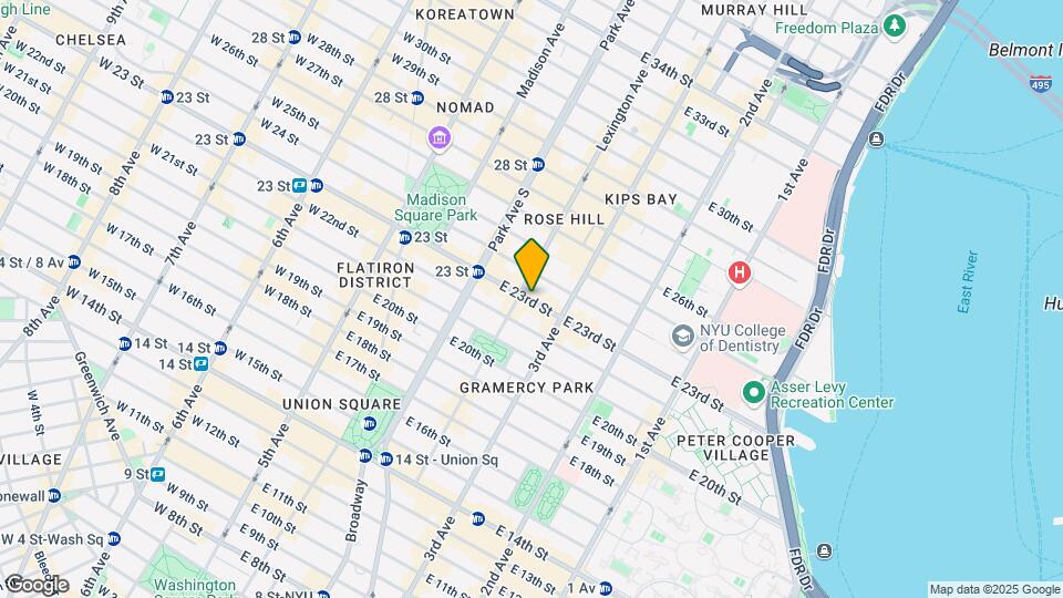 141 E 23rd St Map and Location Details