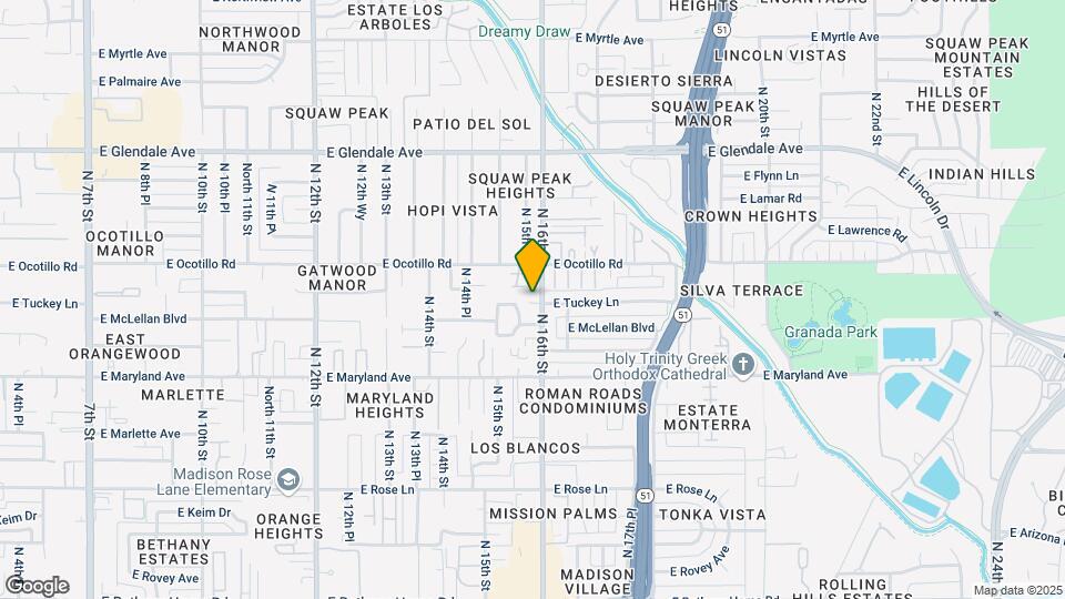 6616 N 16th St Map and Location Details