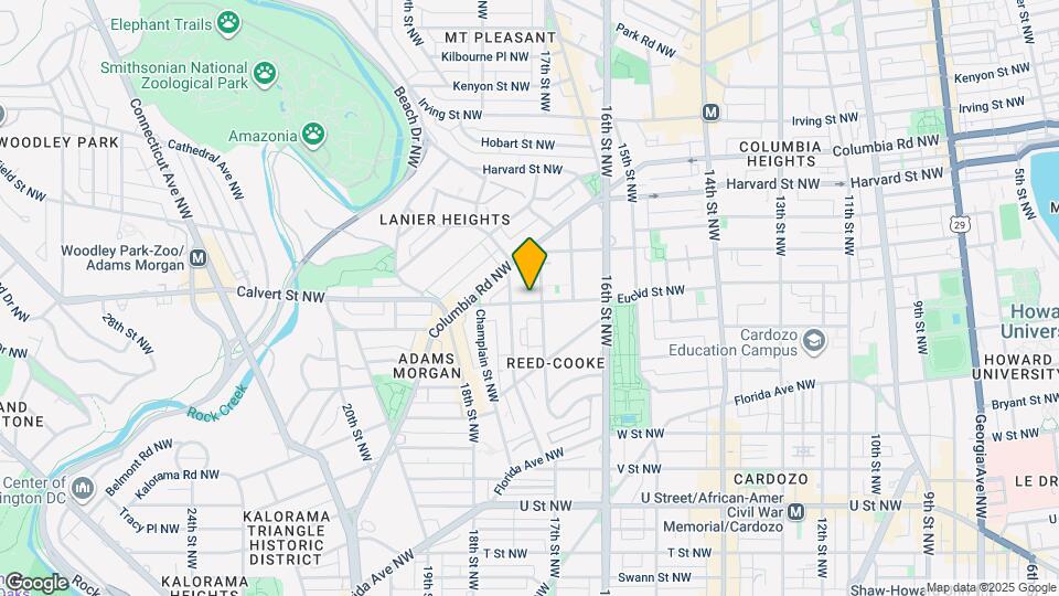 1713 Euclid St NW Map and Location Details