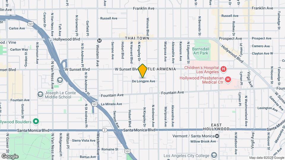 1402 N Kingsley Dr Mapa y Detalles de la Ubicación