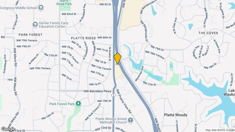 7765 NW Prairie View Rd Map and Location Details