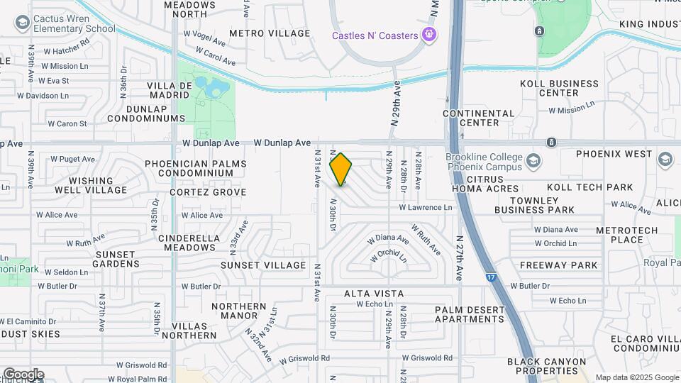 3026 W Lawrence Ln Mapa y Detalles de la Ubicación