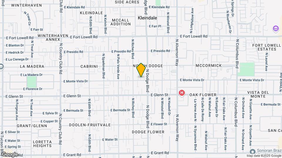 3623-3627 E Monte Vista Dr Mapa y Detalles de la Ubicación