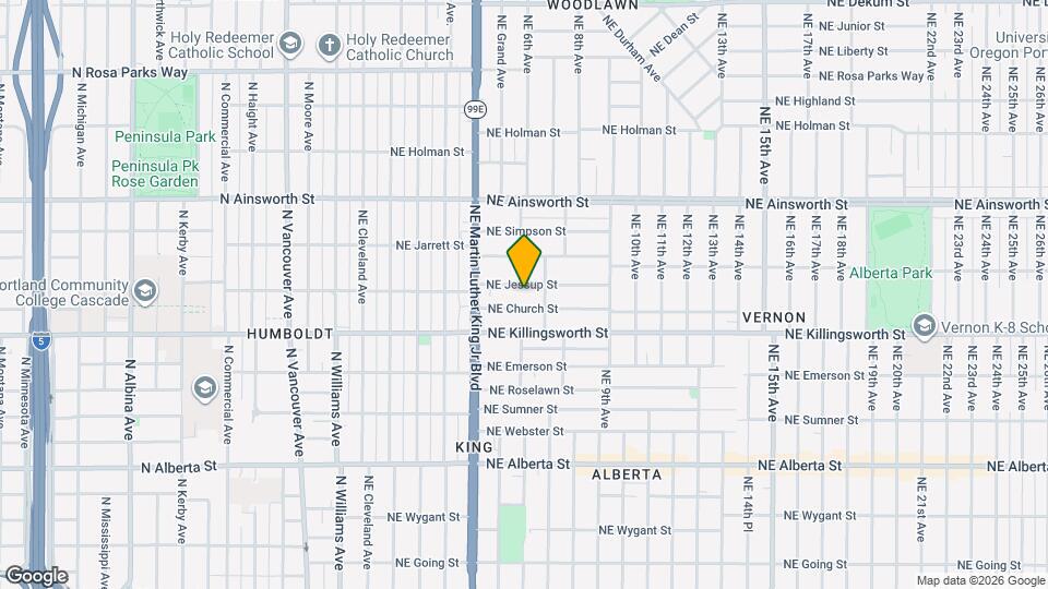 602 NE Jessup St Map and Location Details