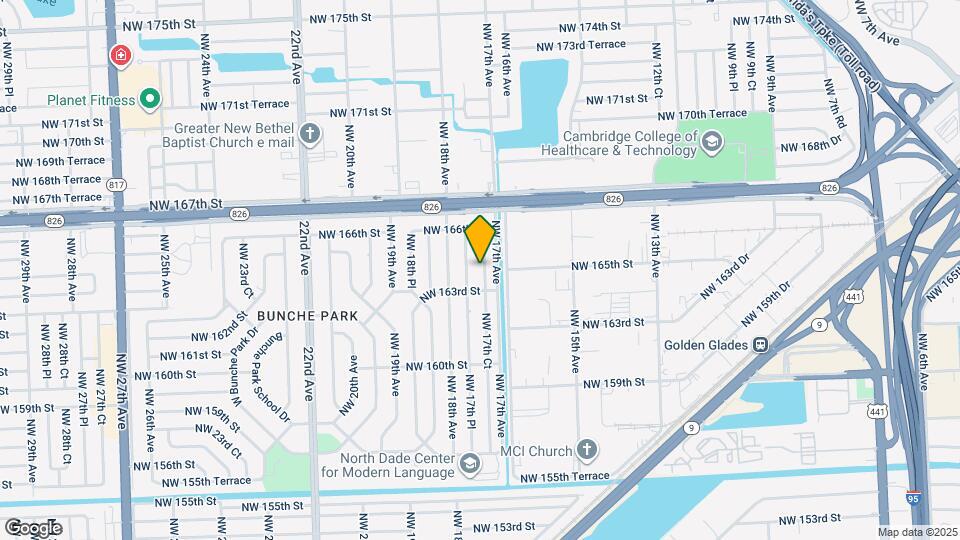 16340 NW 17th Ct Mapa y Detalles de la Ubicación