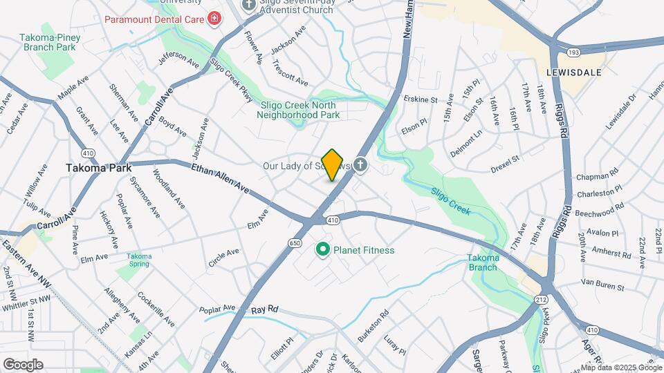 6916 New Hampshire Ave Mapa y Detalles de la Ubicación