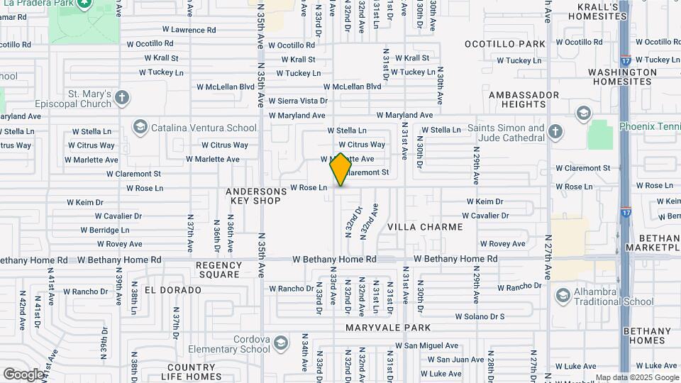 3245 W Rose Ln Mapa y Detalles de la Ubicación
