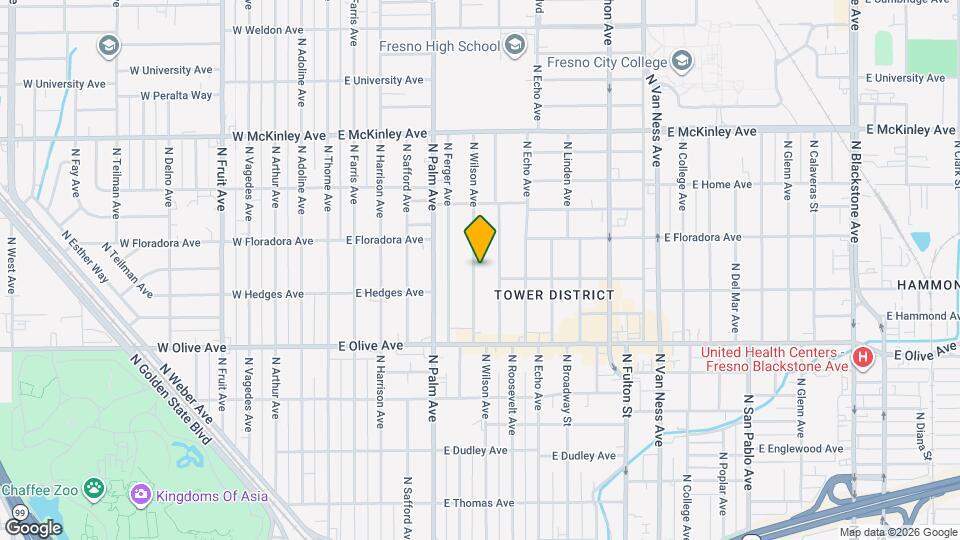 1348 N Wilson Ave Map and Location Details