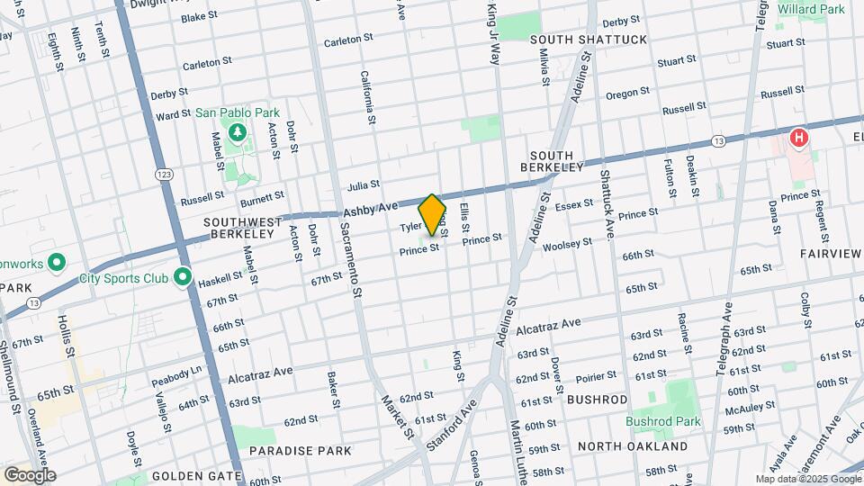 1643 Prince St Mapa y Detalles de la Ubicación