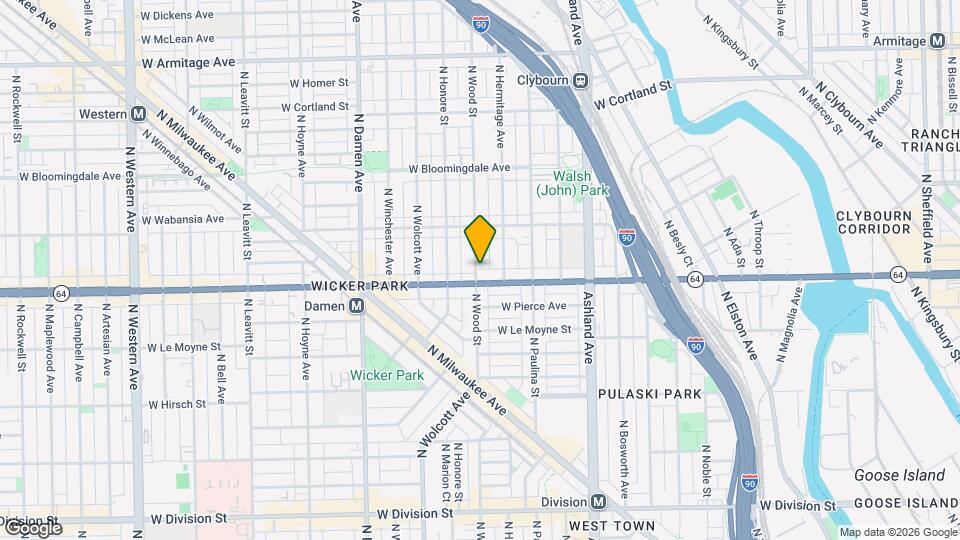 1611 N Wood St Mapa y Detalles de la Ubicación