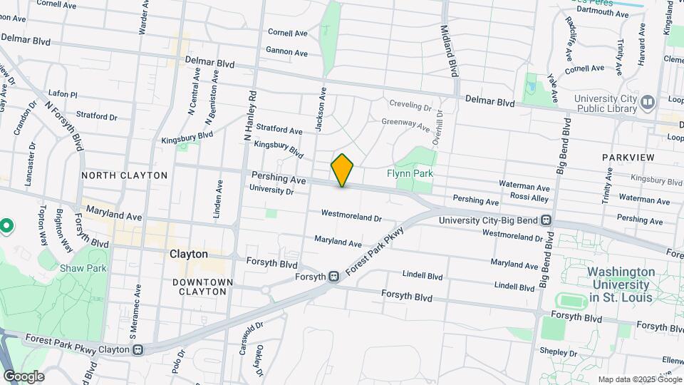 7360 Pershing Ave Map and Location Details