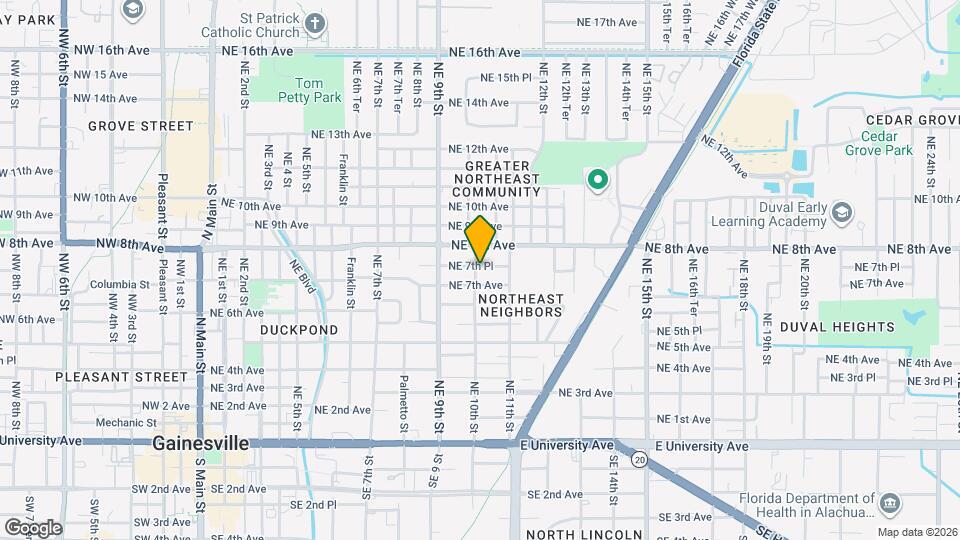 1005 NE 7 Pl Map and Location Details