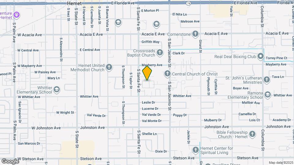 616 S Santa Fe St Map and Location Details