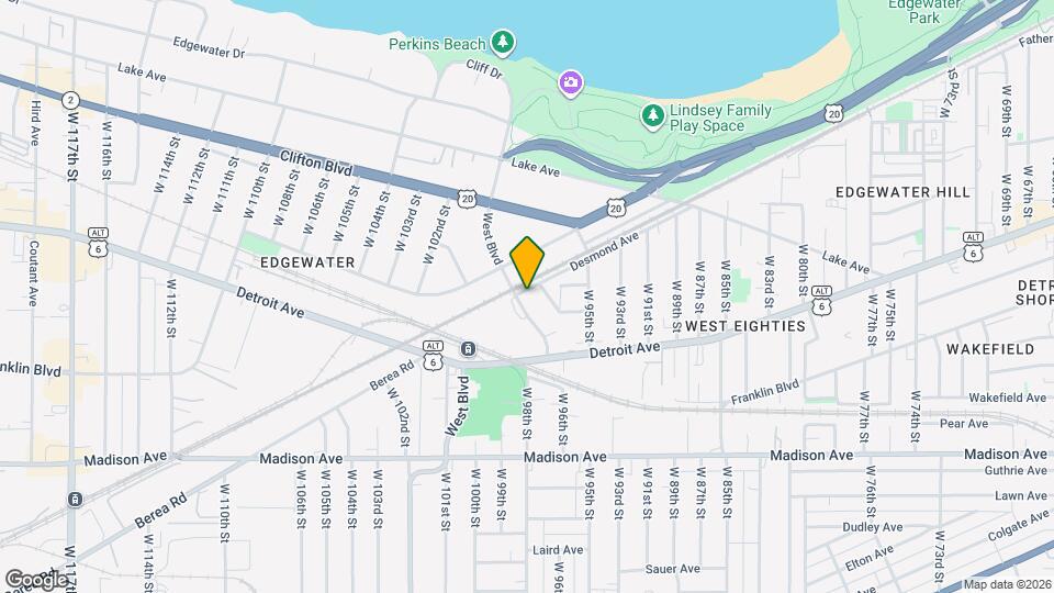 1335 West Blvd, Unit 2 Mapa y Detalles de la Ubicación