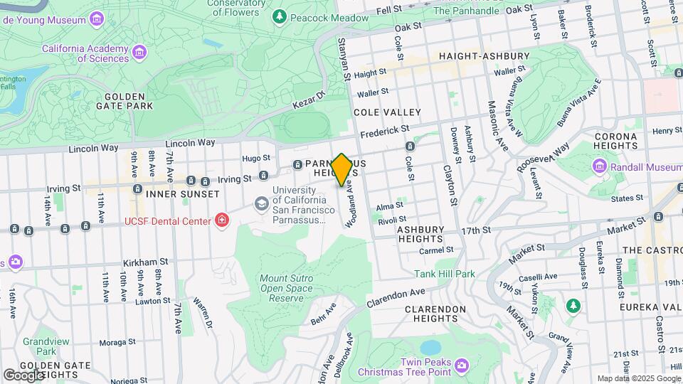1432 Willard St Map and Location Details