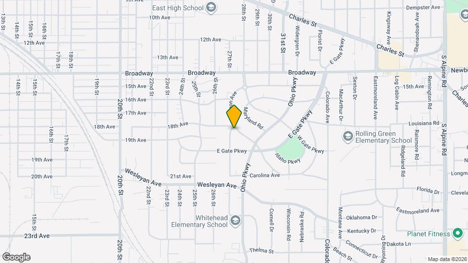 1905 Oregon Ave Map and Location Details