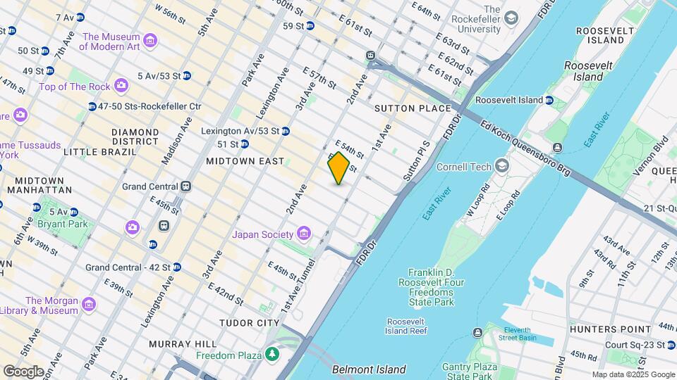 343 East 51st Mapa y Detalles de la Ubicación