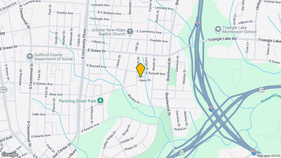 1907 Apex Pl Map and Location Details