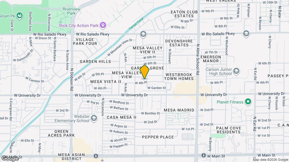 1530 W 4th Pl Map and Location Details