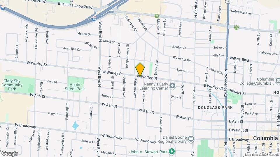 604 W Worley St Map and Location Details