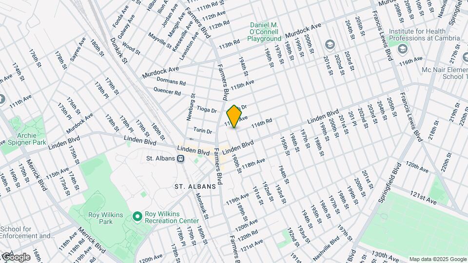 116-22 191st St Map and Location Details