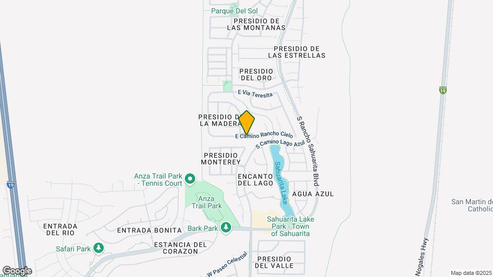 122 E Camino Rancho Cielo Map and Location Details