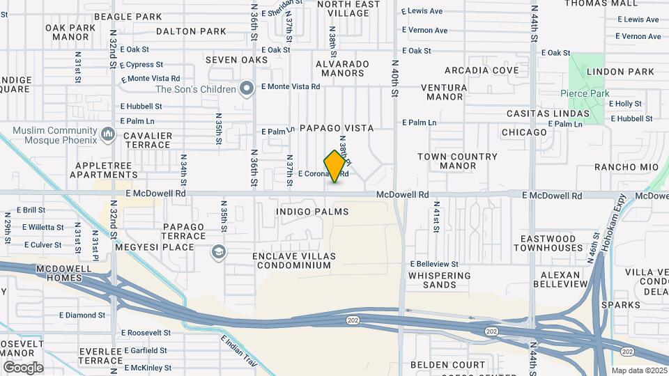 3816 E McDowell Rd Map and Location Details