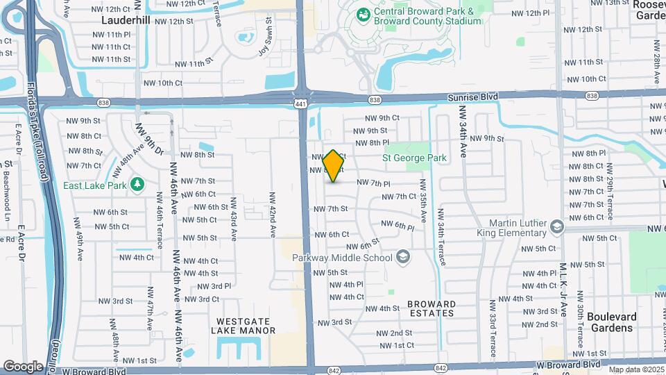 3860 NW 7th Pl Map and Location Details