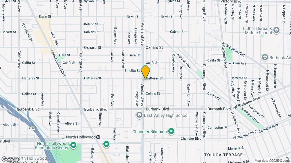 5752 Vineland Ave Map and Location Details