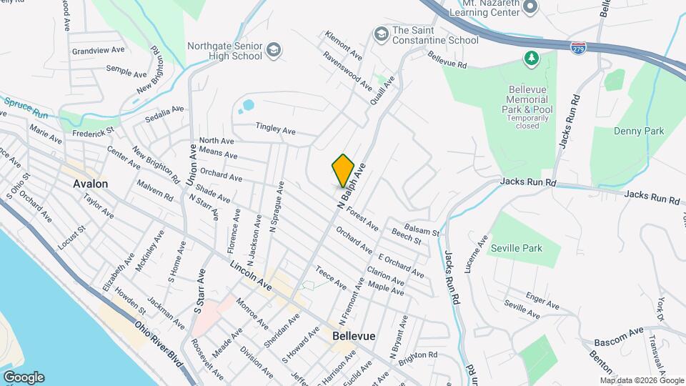 181 N Balph Ave Map and Location Details