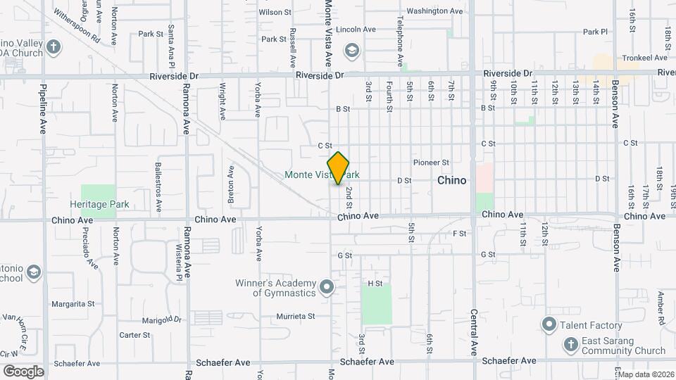 13217 Monte Vista Ave Map and Location Details