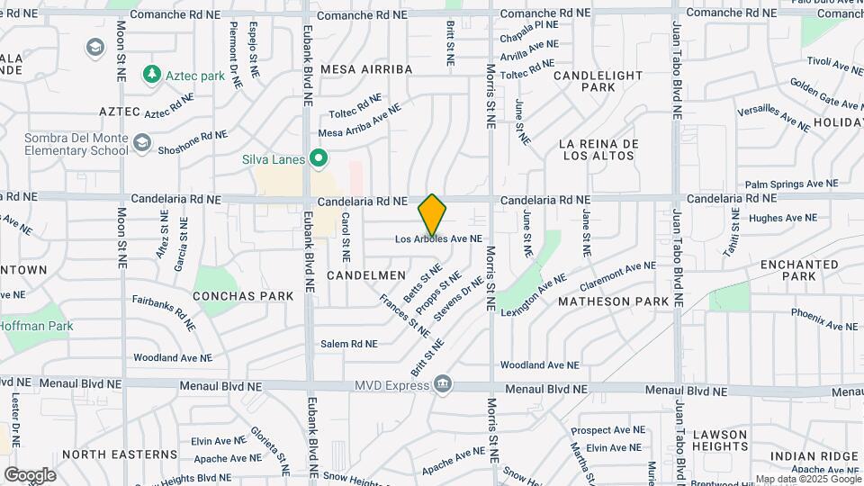 10200 Los Arboles Ave NE Map and Location Details