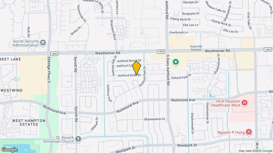 12723 Ashford Knoll Dr Mapa y Detalles de la Ubicación