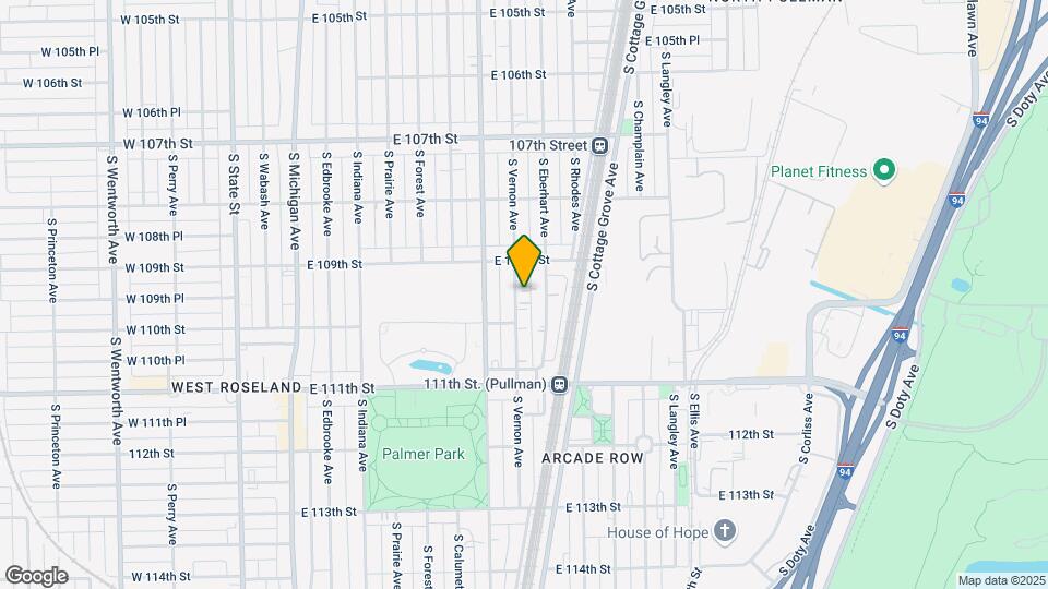 10935 S Vernon Ave Map and Location Details