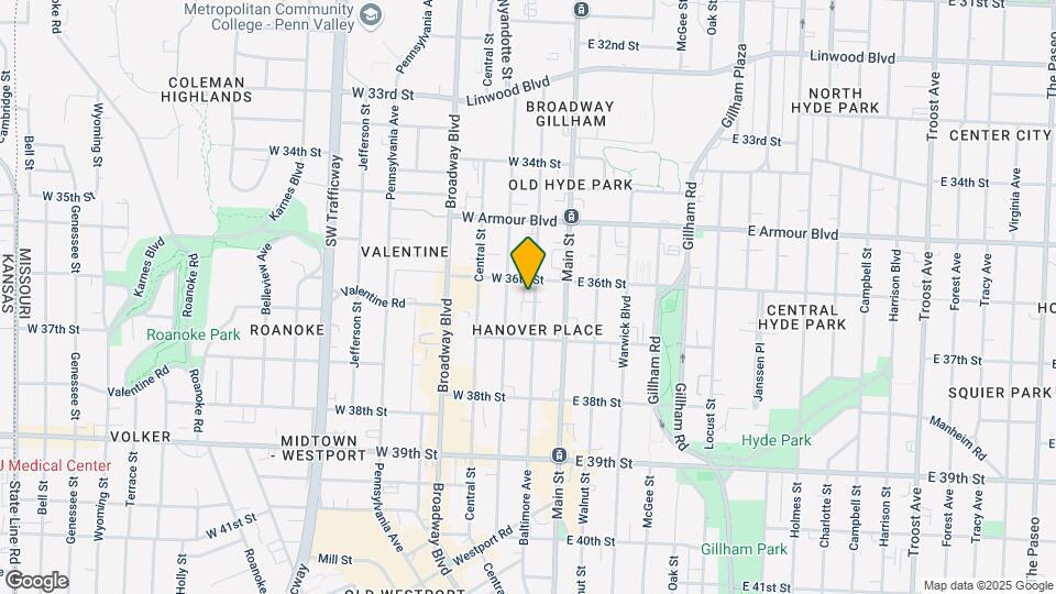 3606 Baltimore Ave Mapa y Detalles de la Ubicación