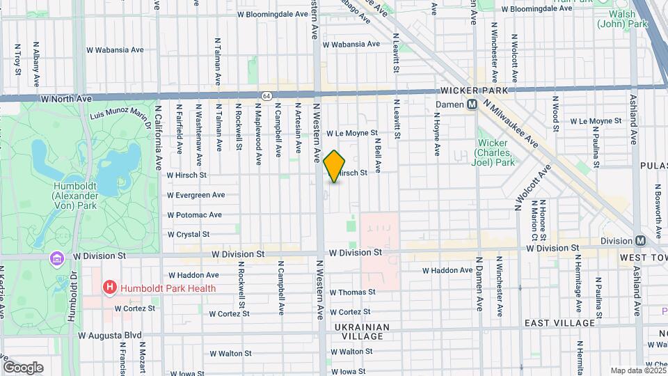 1338 N Claremont Ave Mapa y Detalles de la Ubicación