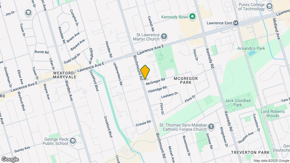 1217 Birchmount Rd Map and Location Details