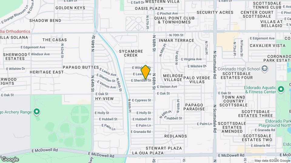 6725 E Sheridan St Map and Location Details