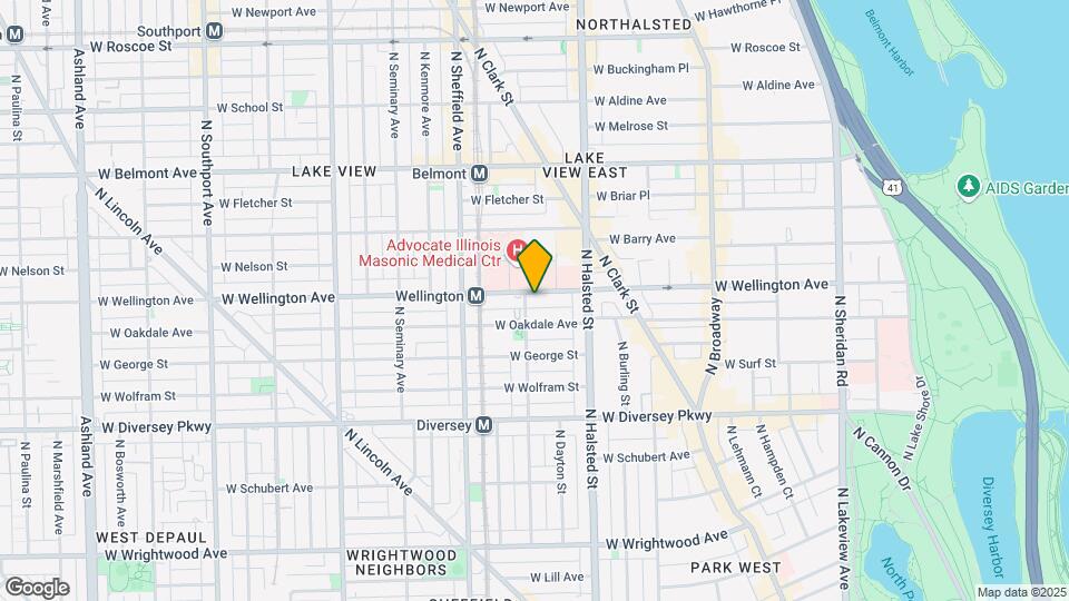 853 W Wellington Ave Map and Location Details