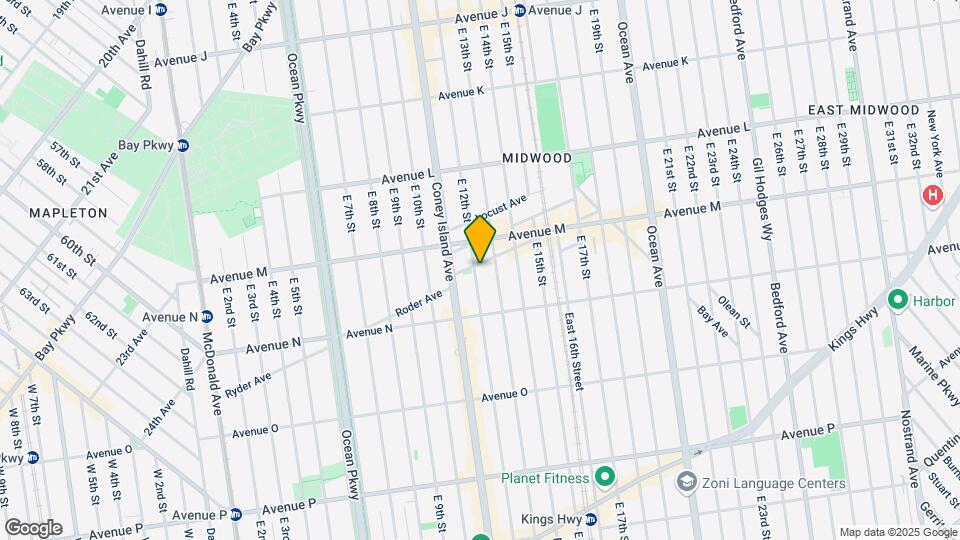 1335 E 12th St Mapa y Detalles de la Ubicación