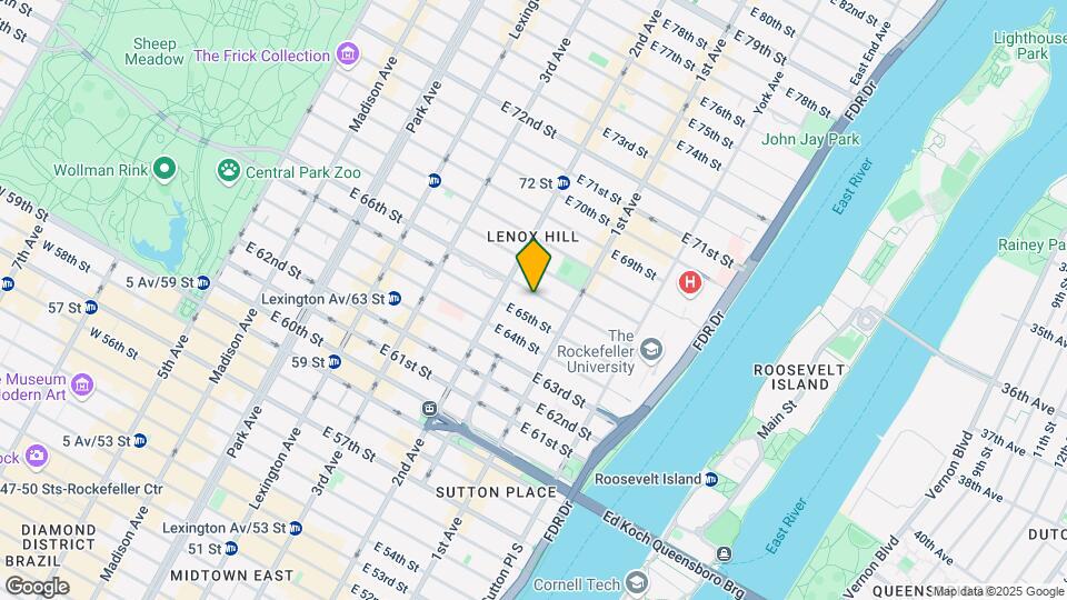 324 East 66th Street Mapa y Detalles de la Ubicación
