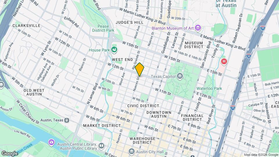 1107 Nueces St Map and Location Details