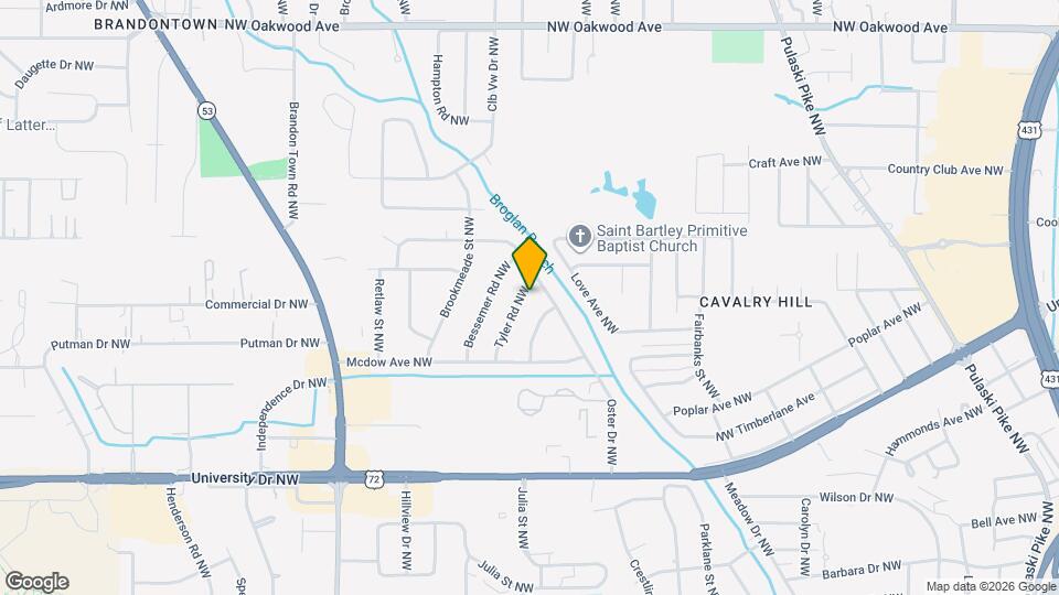 1116 Tyler Rd NW Map and Location Details