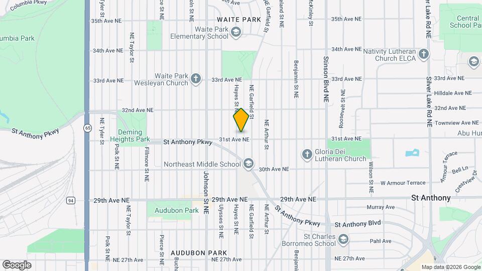 3107 Hayes St NE, Unit Upper Map and Location Details