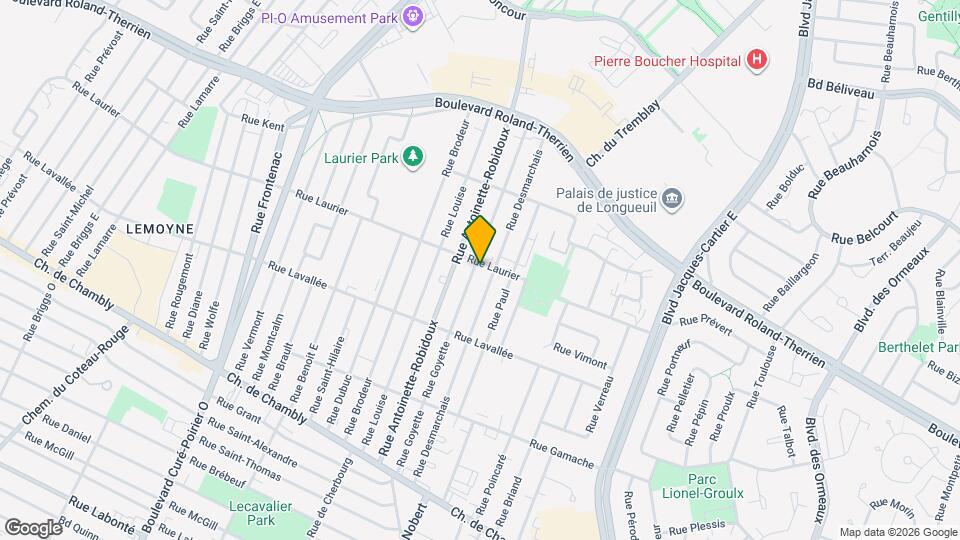 2290 Laurier Rue Map and Location Details