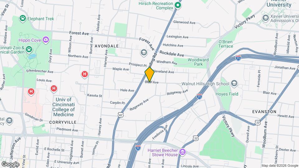 821 Blair Ave Map and Location Details