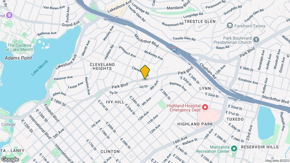 2742 Park Blvd Map and Location Details